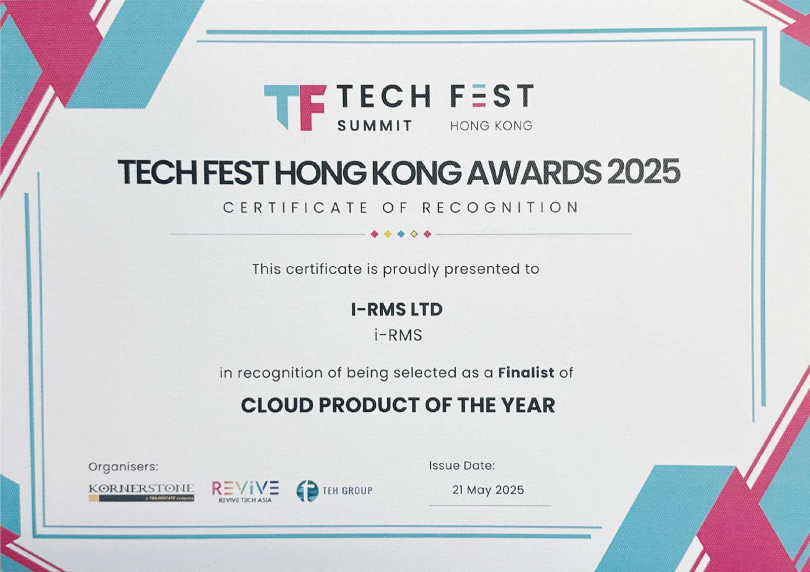 A4APPLE LTD. Celebrates Recognition at Tech Fest Hong Kong
